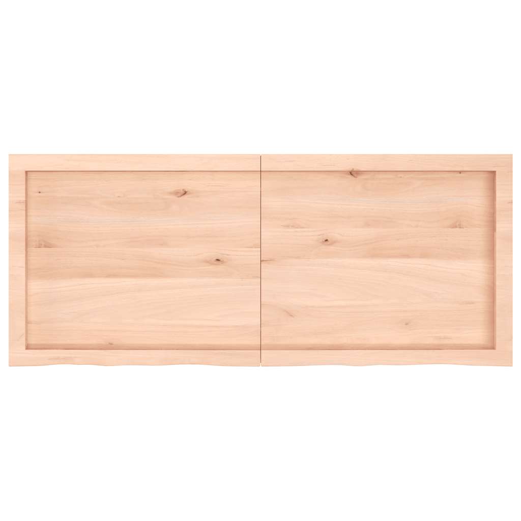 Wall shelf 120x50x(2-6) cm solid oak wood untreated