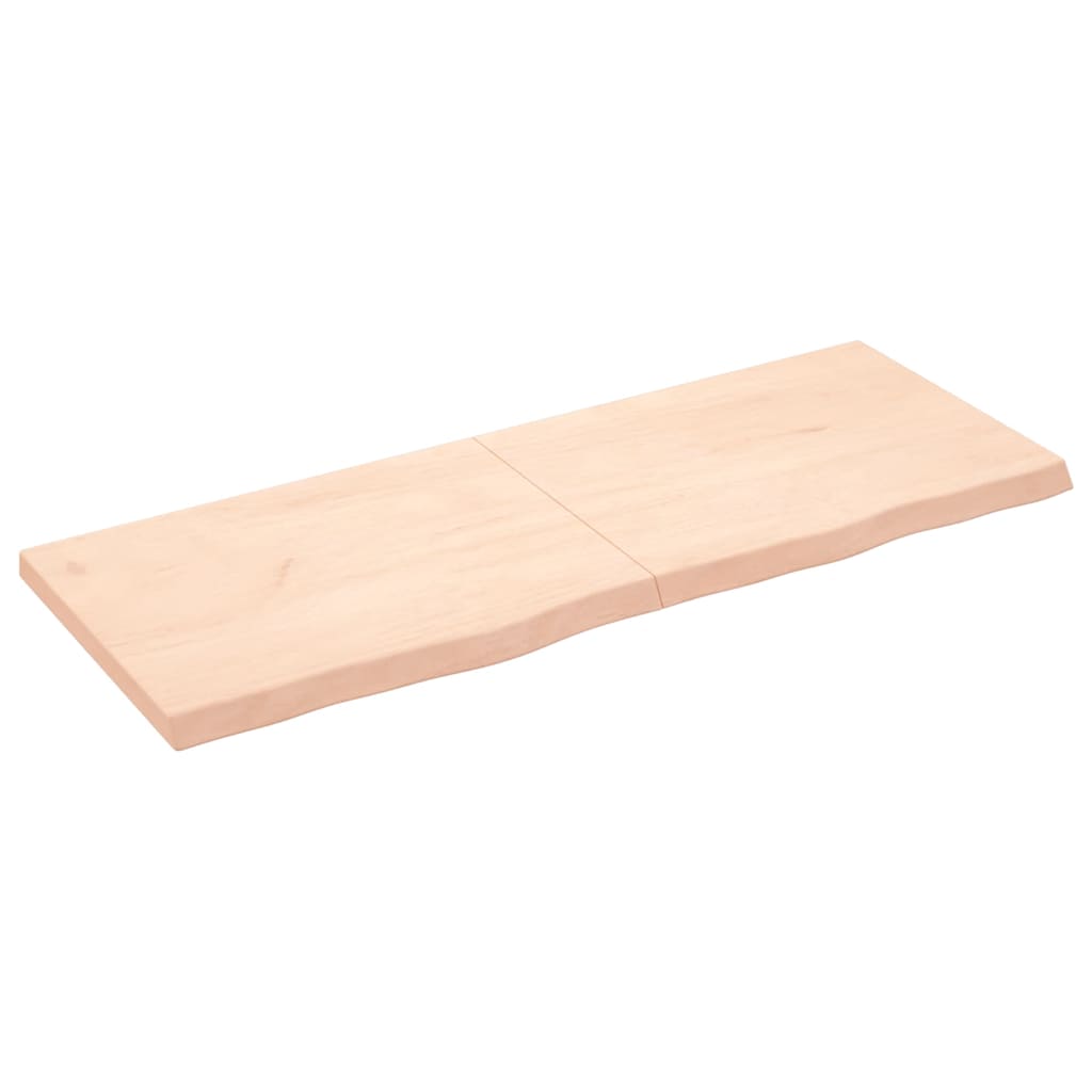 Wall shelf 160x60x(2-6) cm solid oak wood untreated