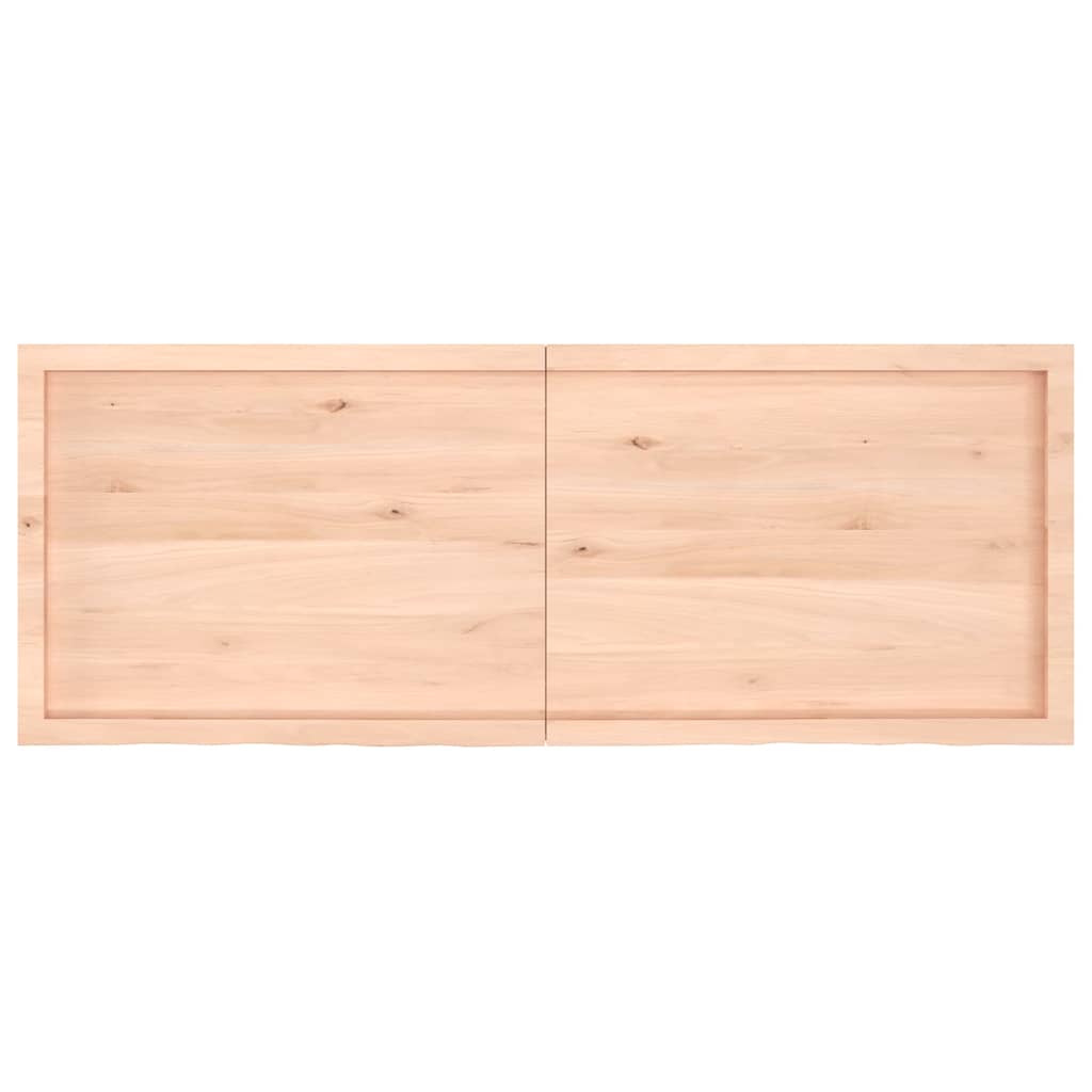 Wall shelf 160x60x(2-6) cm solid oak wood untreated