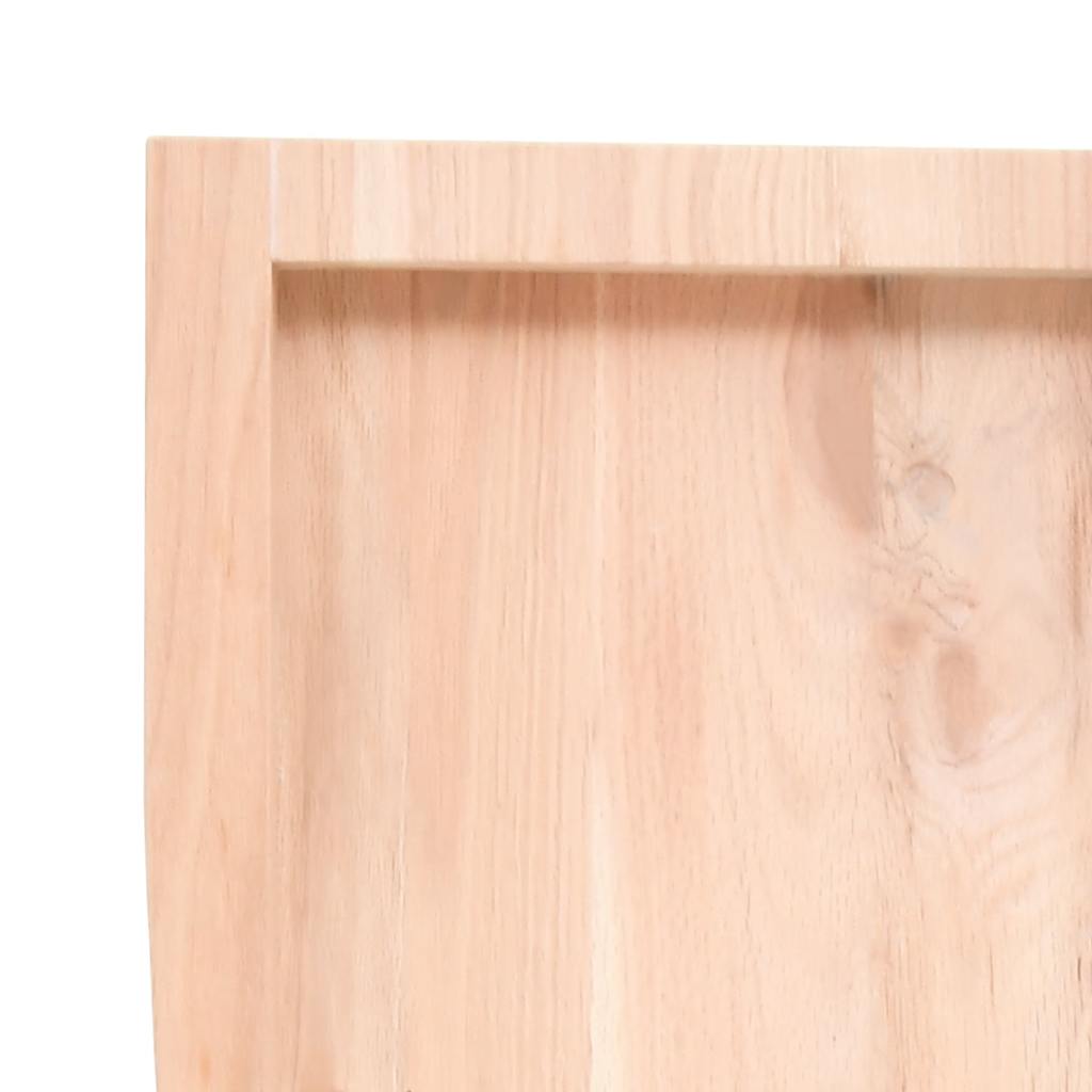Wall shelf 160x60x(2-6) cm solid oak wood untreated