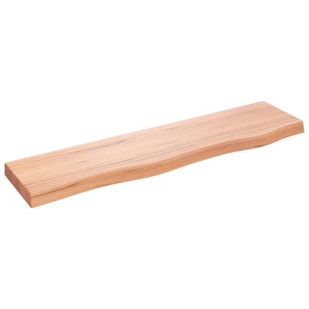 Etagère murale marron clair 80x20x4 cm chêne massif bois traité