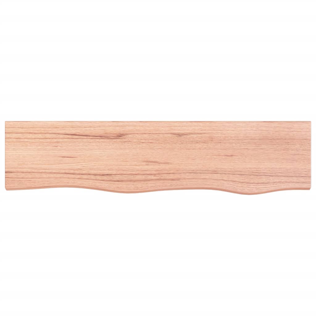 Etagère murale marron clair 80x20x4 cm chêne massif bois traité