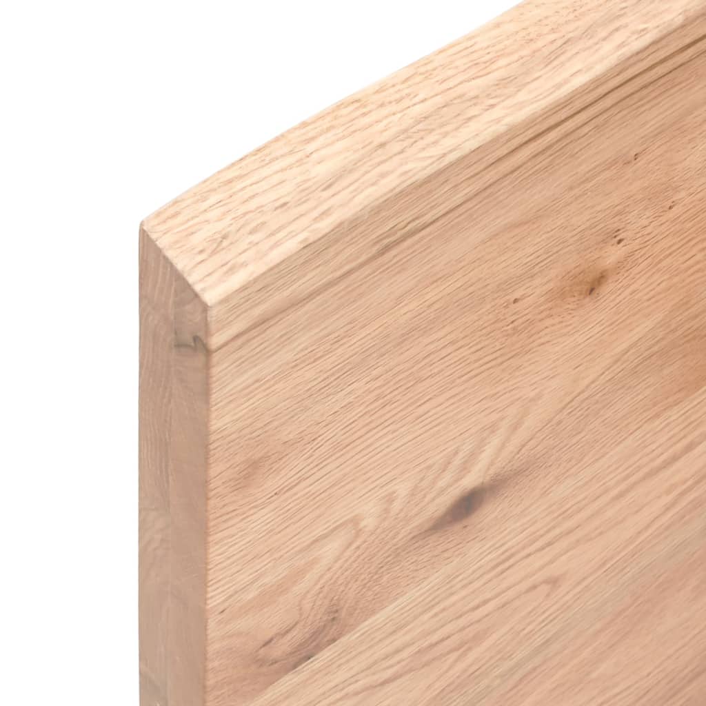 Etagère murale marron clair 80x20x4 cm chêne massif bois traité