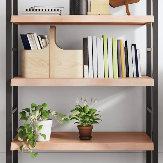 Etagère murale marron clair 100x40x(2-6) cm chêne massif bois traité