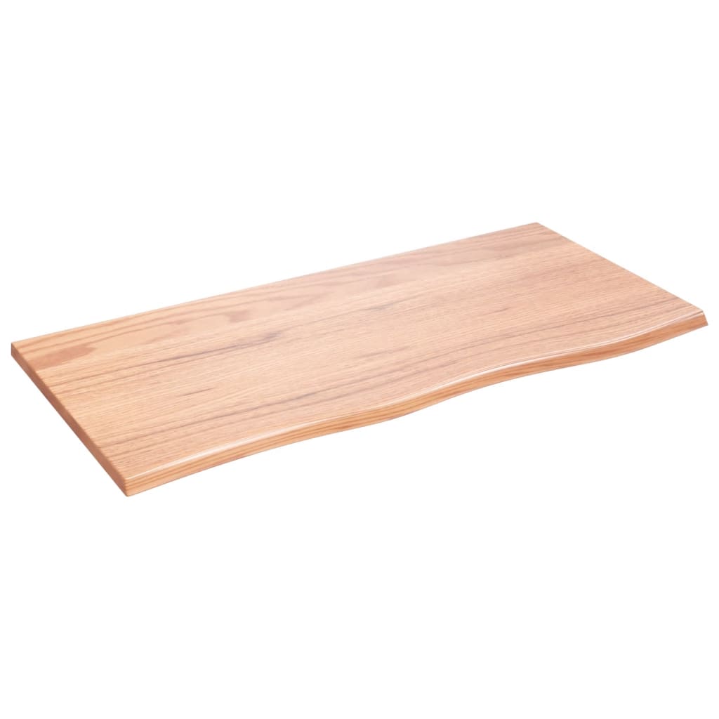 Etagère murale marron clair 100x50x2 cm chêne massif bois traité