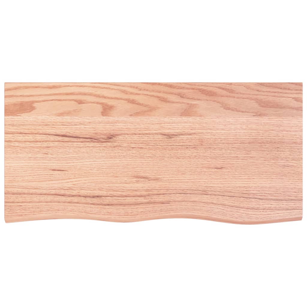 Etagère murale marron clair 100x50x2 cm chêne massif bois traité