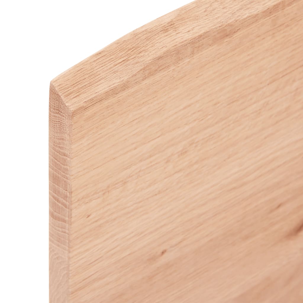 Etagère murale marron clair 100x50x2 cm chêne massif bois traité