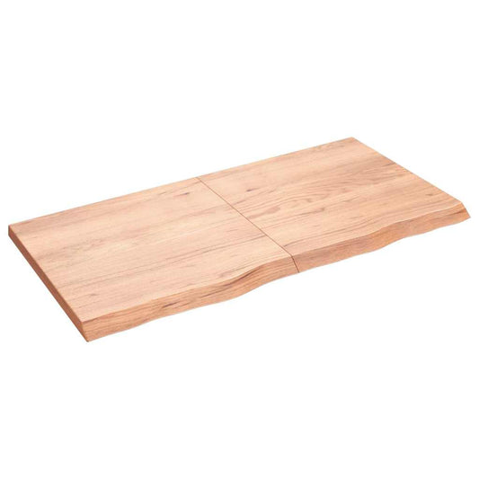 Etagère murale marron clair 120x60x(2-4) cm chêne massif bois traité