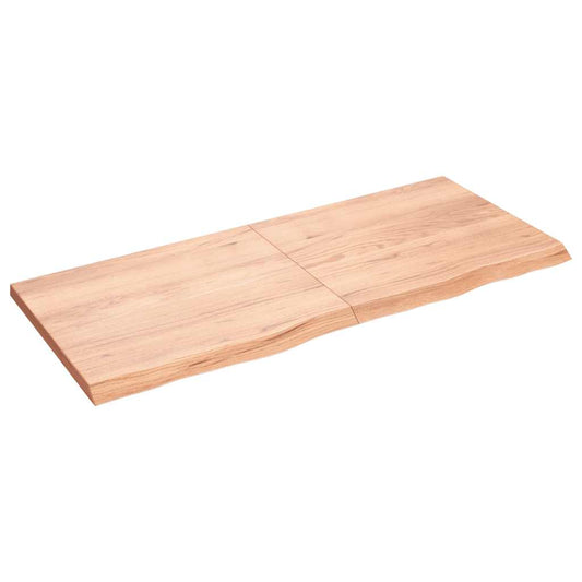 Etagère murale marron clair 140x60x(2-4) cm chêne massif bois traité