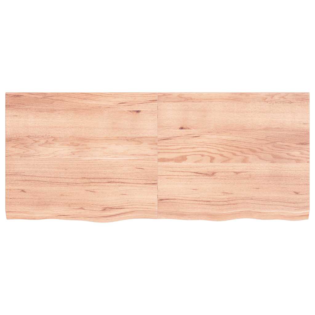Etagère murale marron clair 140x60x(2-4) cm chêne massif bois traité