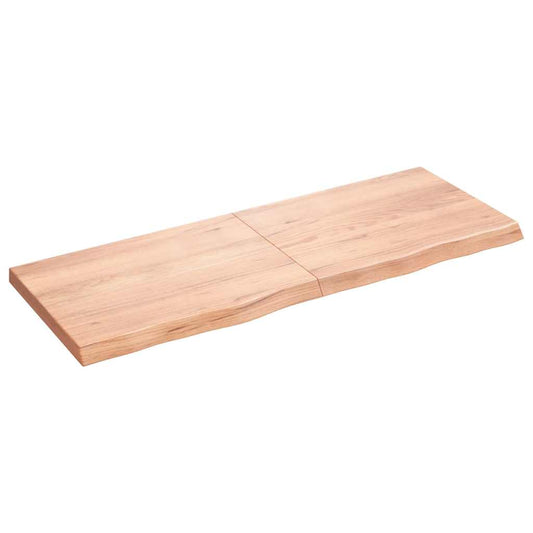 Etagère murale marron clair 160x60x(2-6) cm chêne massif bois traité