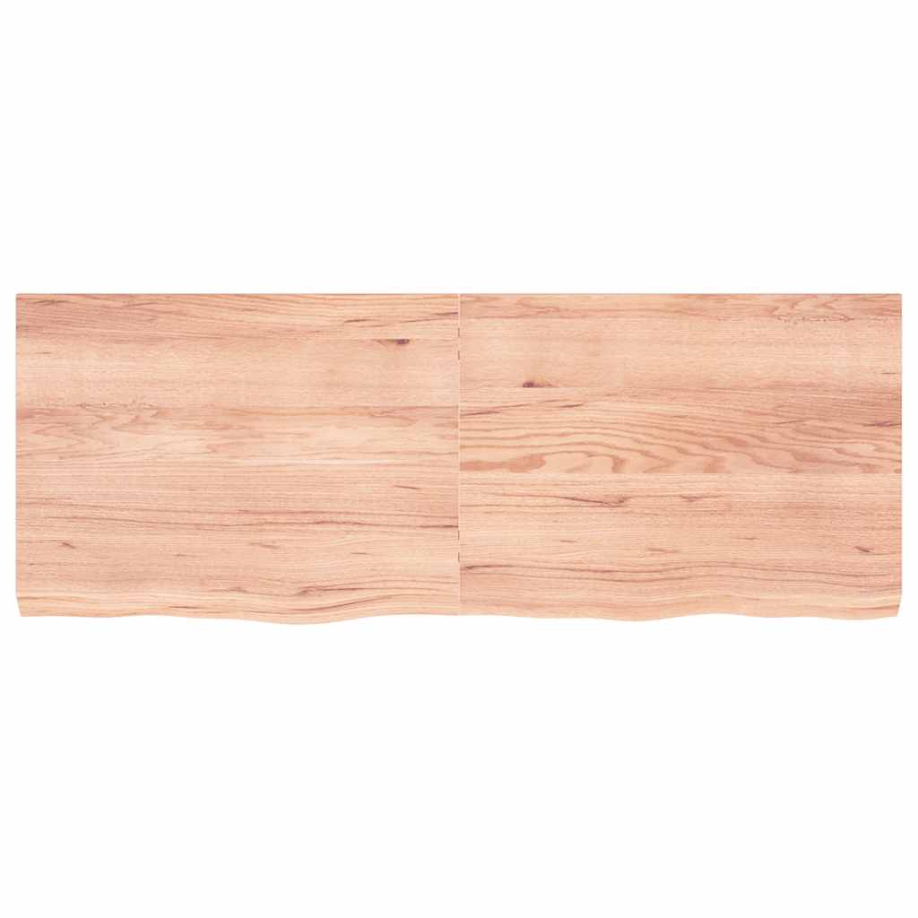 Etagère murale marron clair 160x60x(2-6) cm chêne massif bois traité