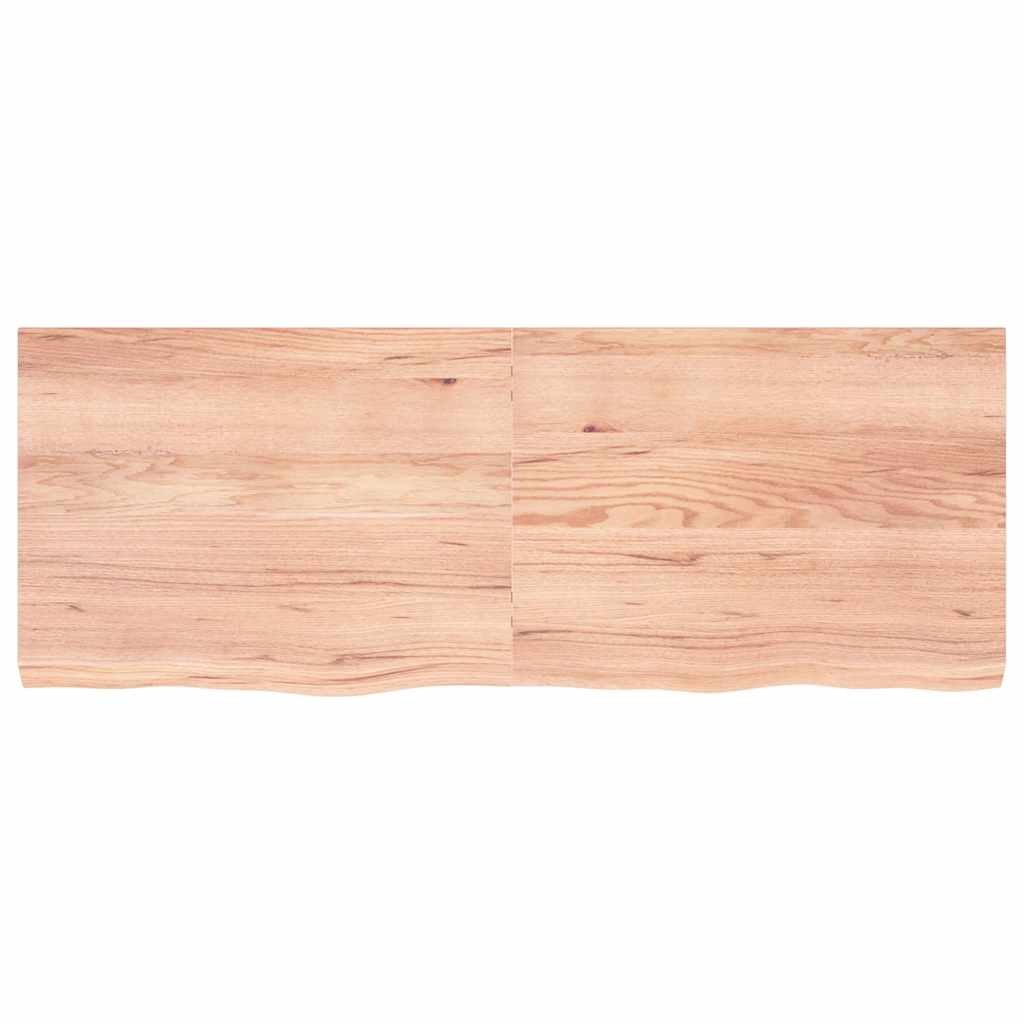 Etagère murale marron clair 160x60x(2-6) cm chêne massif bois traité