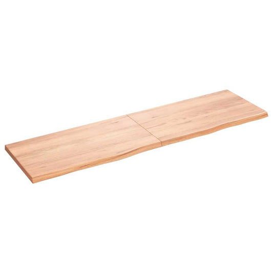 Etagère murale marron clair 180x50x(2-4) cm chêne massif bois traité