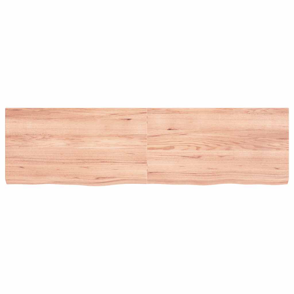 Etagère murale marron clair 180x50x(2-6) cm chêne massif bois traité