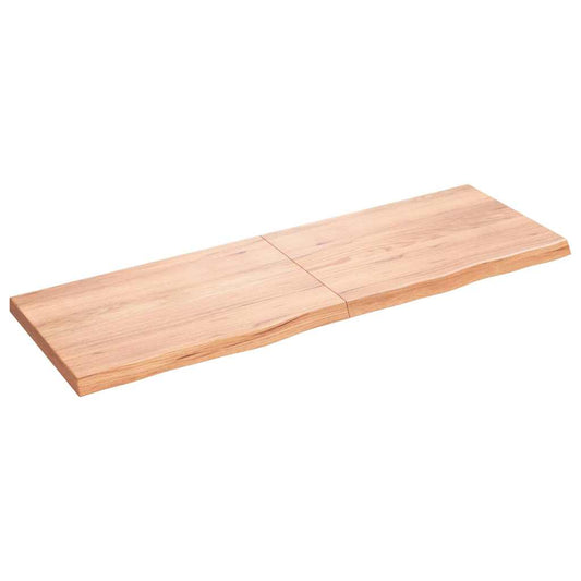 Etagère murale marron clair 180x60x(2-6) cm chêne massif bois traité