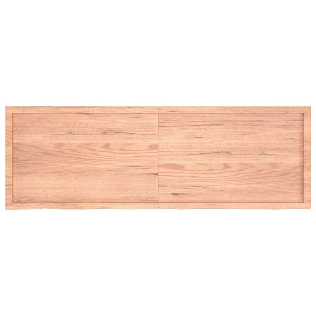 Etagère murale marron clair 180x60x(2-6) cm chêne massif bois traité