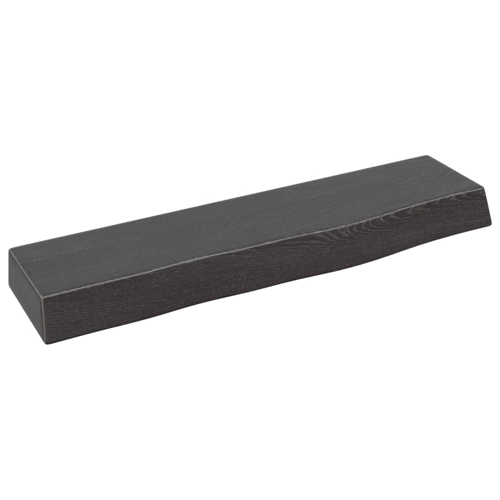 Etagère murale marron foncé 40x10x4 cm chêne massif bois traité