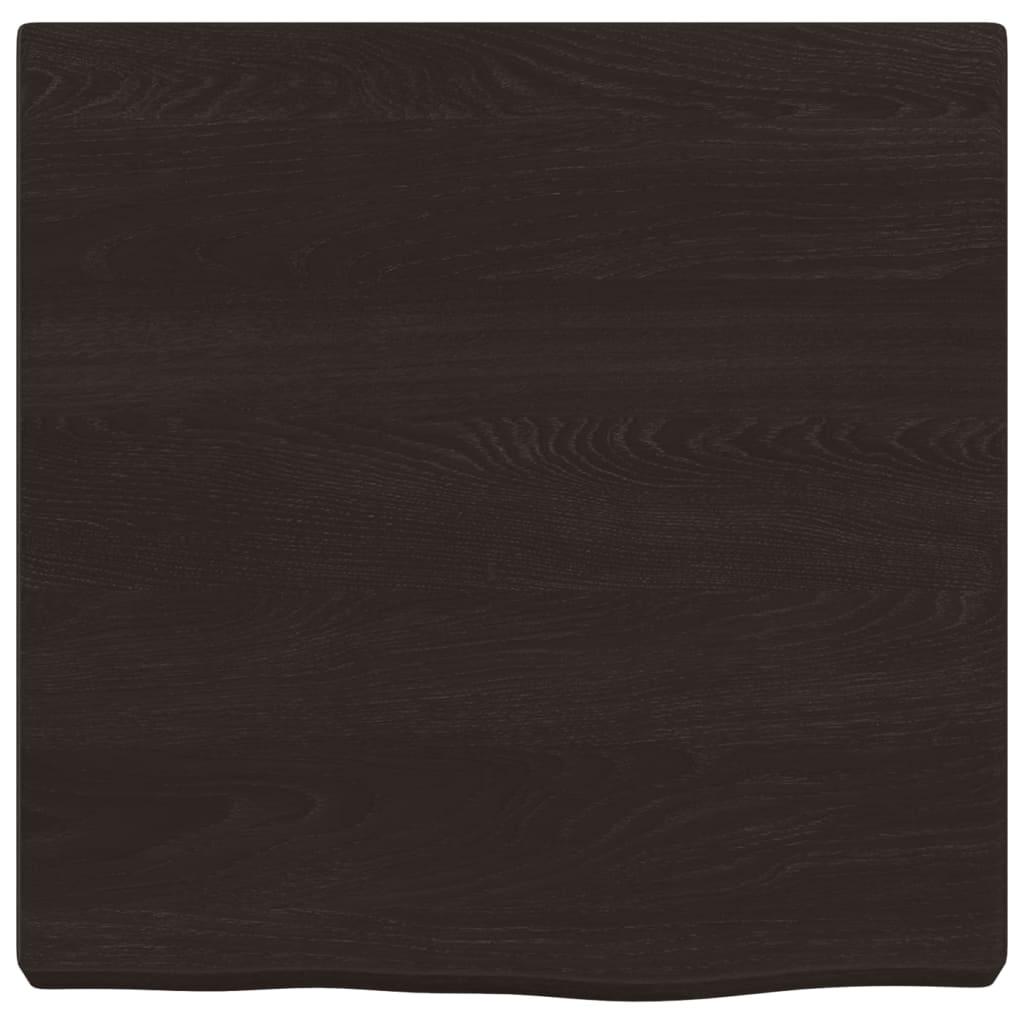 Wall shelf dark brown 40x40x(2-4) cm solid oak treated wood