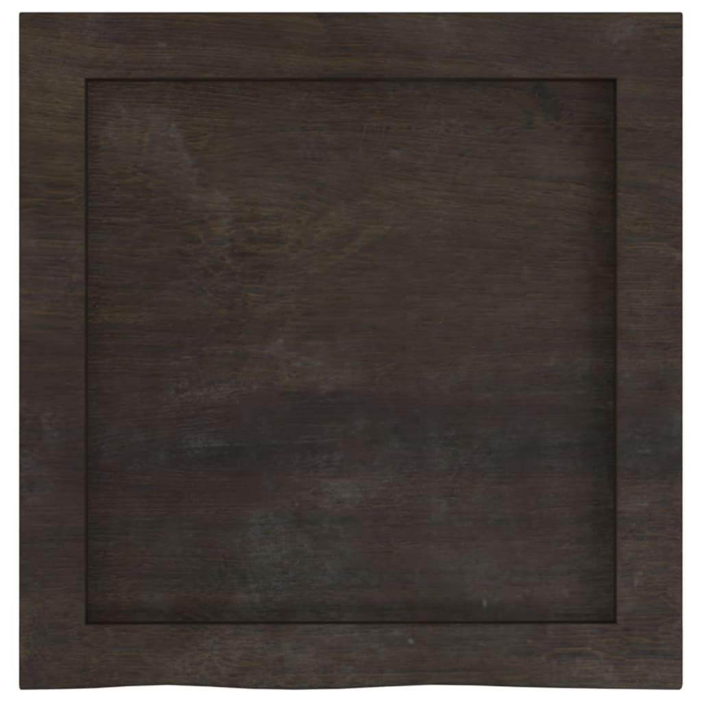 Wall shelf dark brown 40x40x(2-4) cm solid oak treated wood
