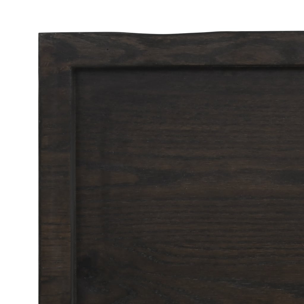 Etagère murale marron foncé 40x60x(2-4) cm chêne massif bois traité