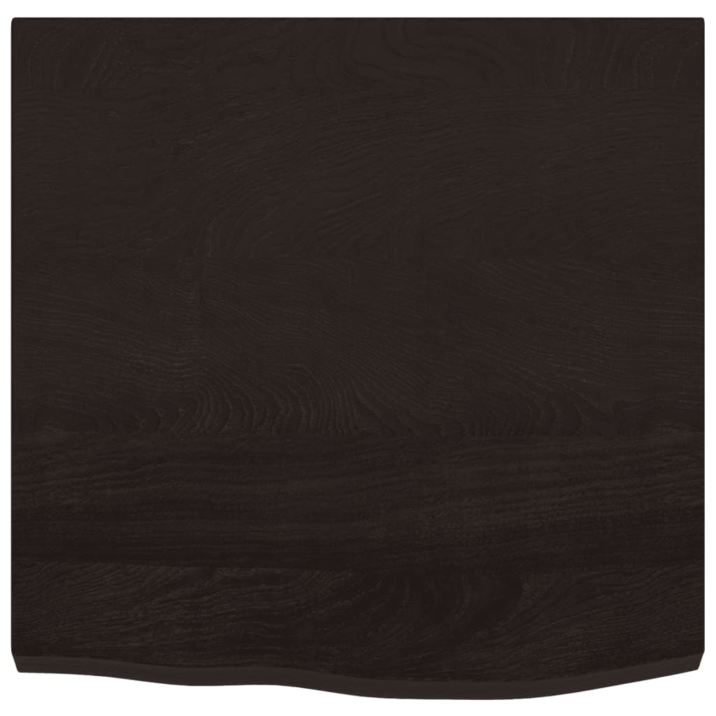 Wall shelf dark brown 60x60x(2-4) cm solid oak treated wood