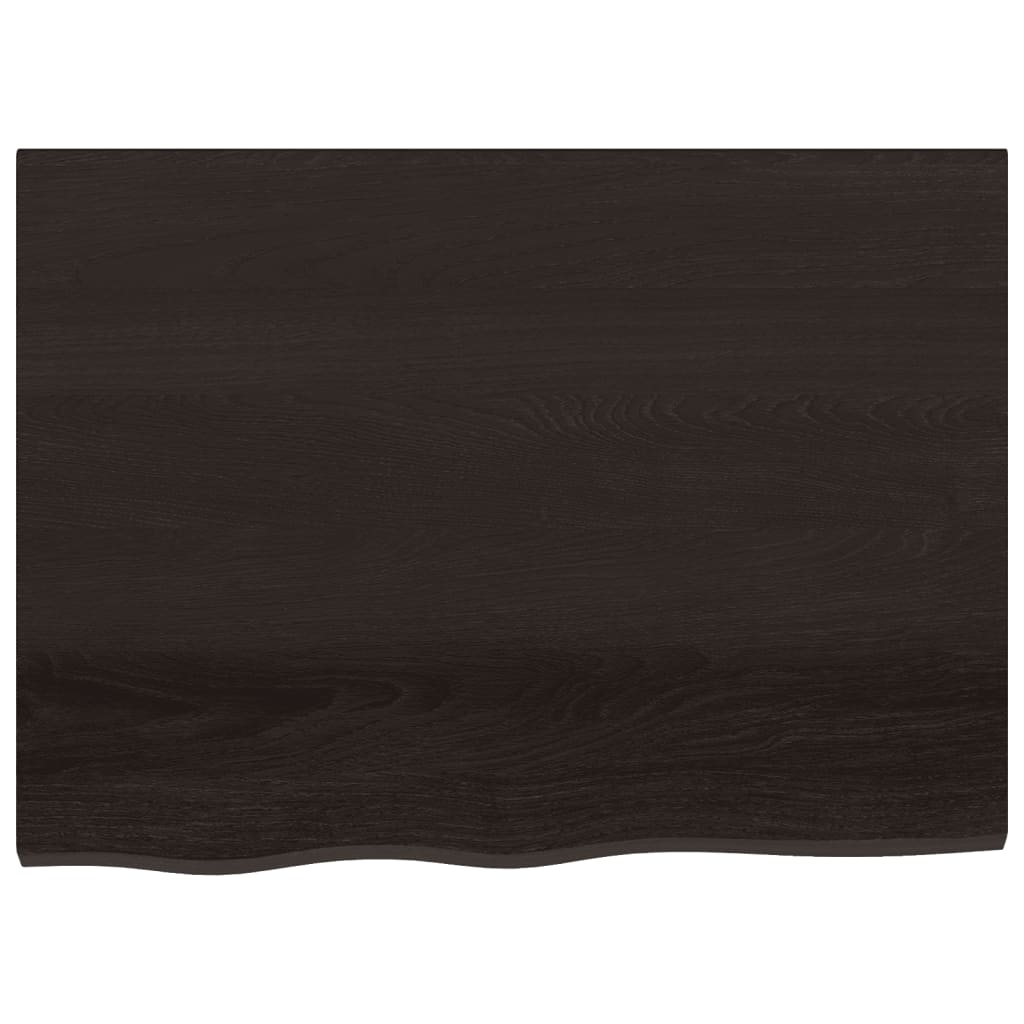 Etagère murale marron foncé 80x60x(2-4) cm chêne massif bois traité