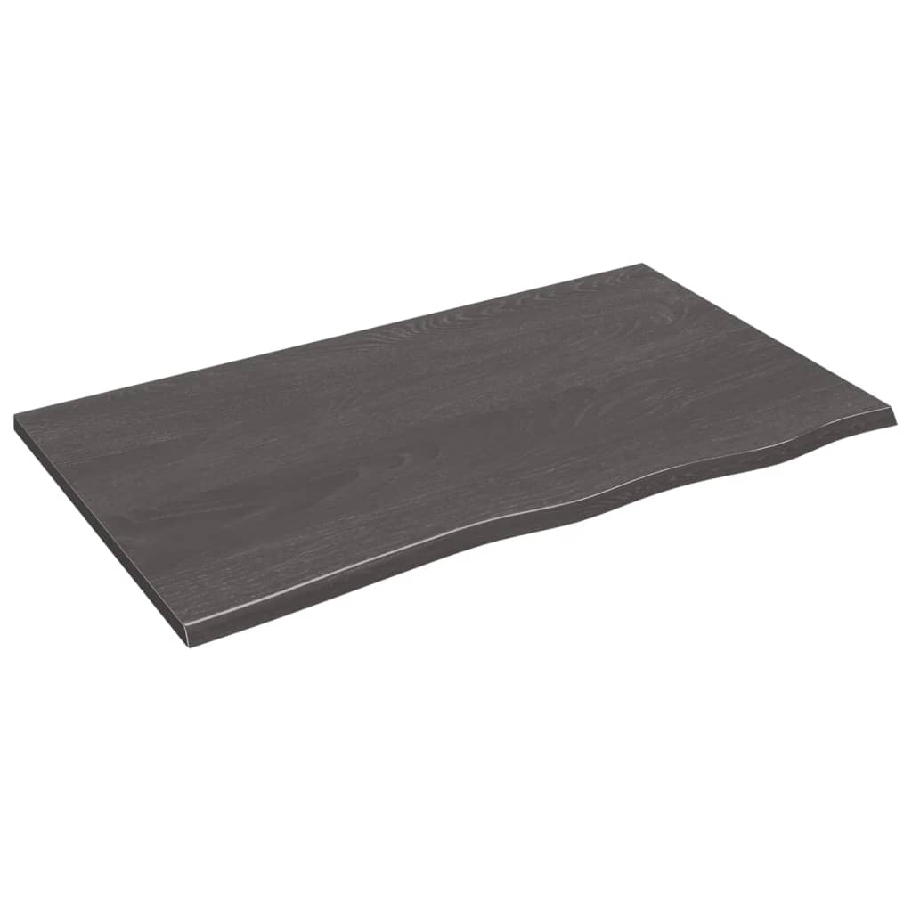Etagère murale marron foncé 100x60x2 cm chêne massif bois traité