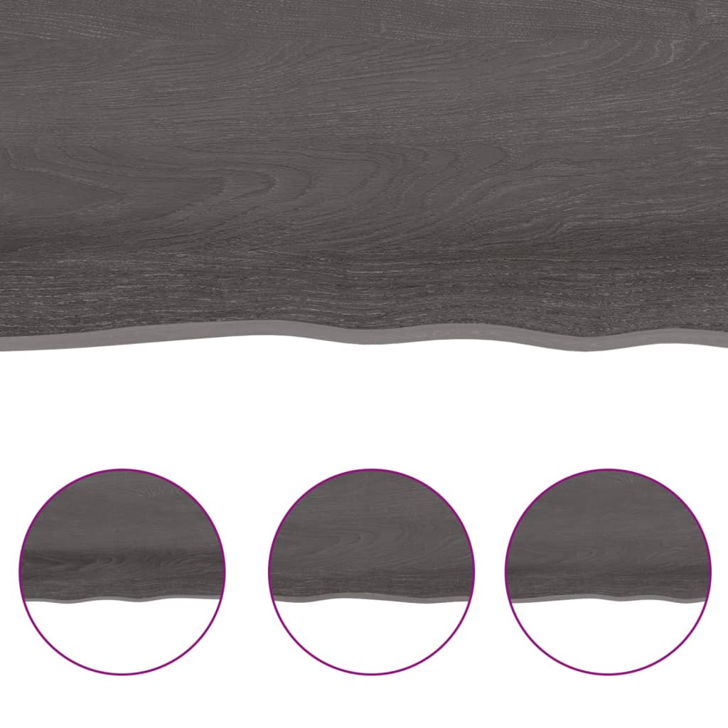 Etagère murale marron foncé 100x60x2 cm chêne massif bois traité