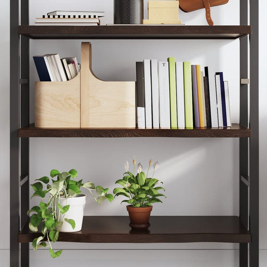 Etagère murale marron foncé 100x60x(2-4)cm chêne massif bois traité