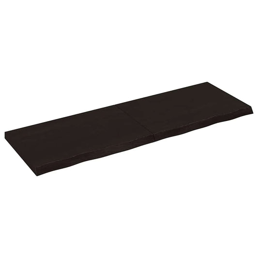 Etagère murale marron foncé 120x40x(2-4)cm chêne massif bois traité