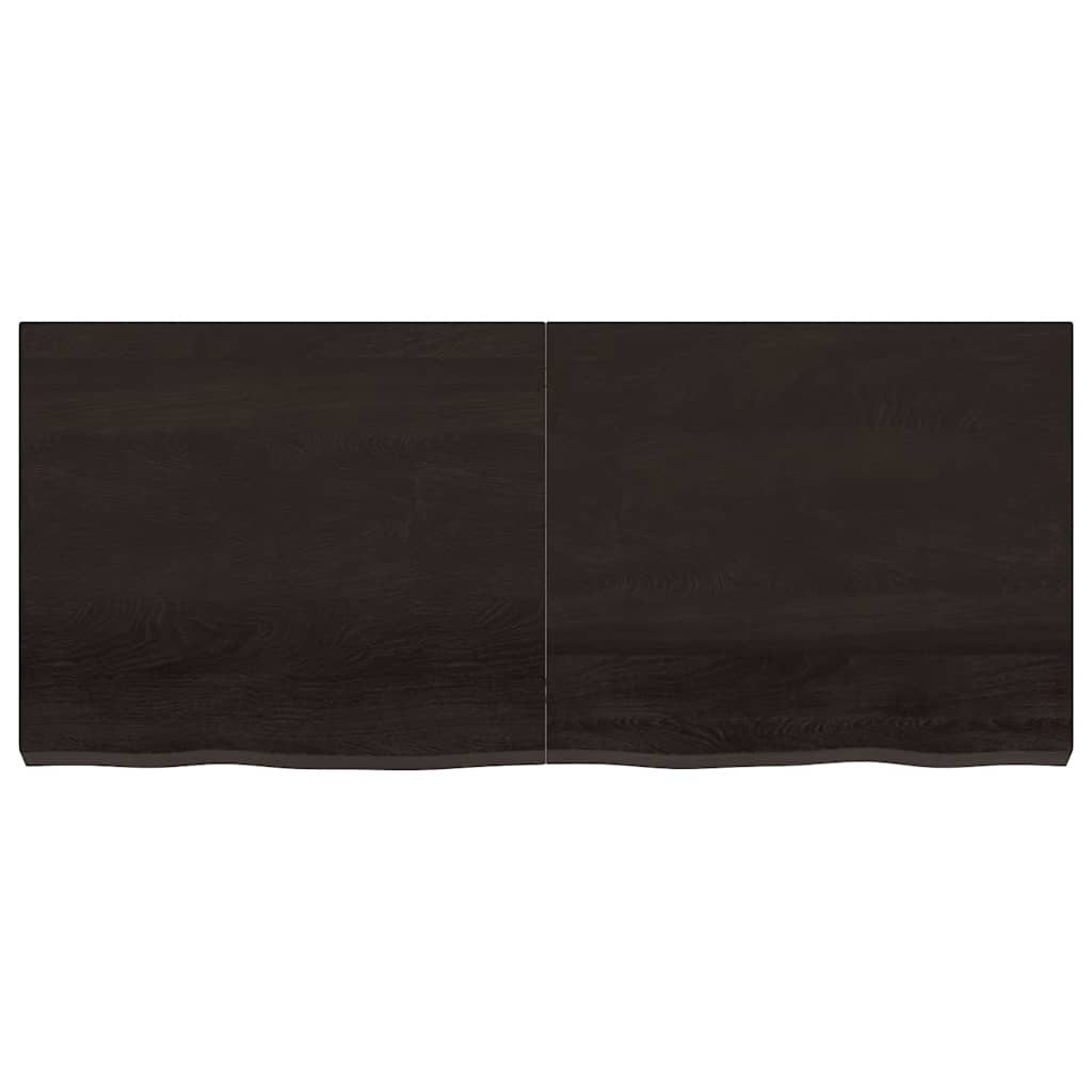 Etagère murale marron foncé 140x60x(2-6)cm chêne massif bois traité