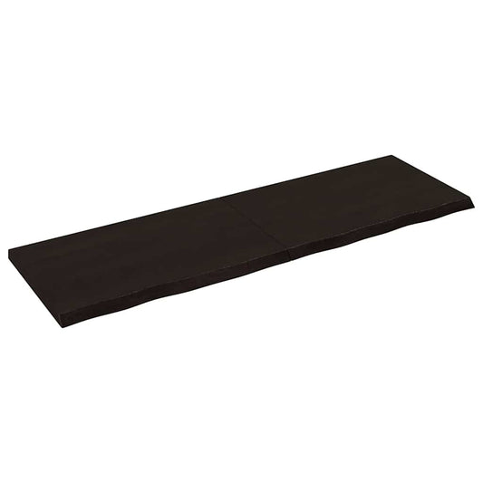 Etagère murale marron foncé 160x50x(2-4)cm chêne massif bois traité