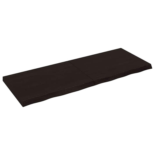 Etagère murale marron foncé 160x60x(2-6)cm chêne massif bois traité