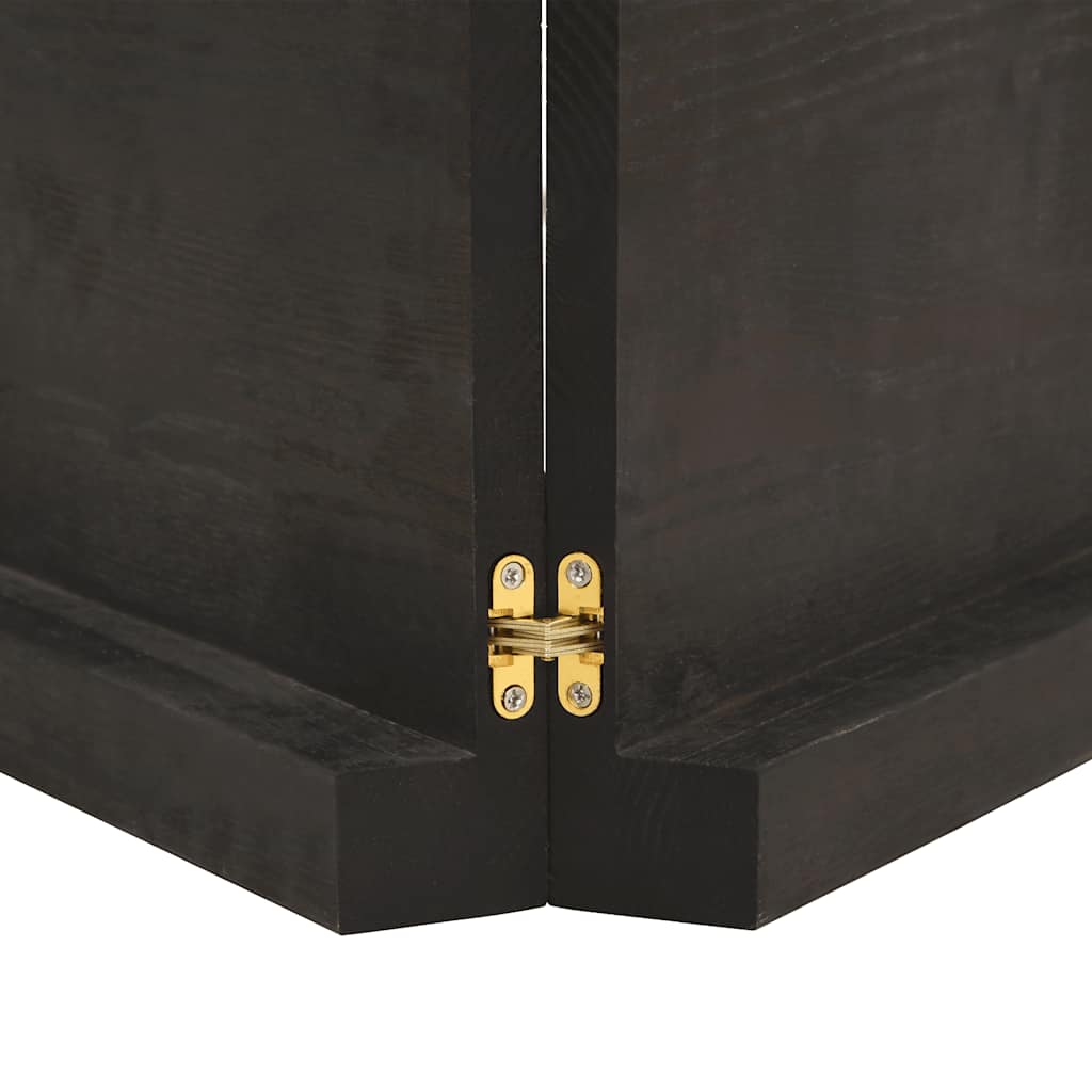 Etagère murale marron foncé 180x40x(2-6)cm chêne massif bois traité