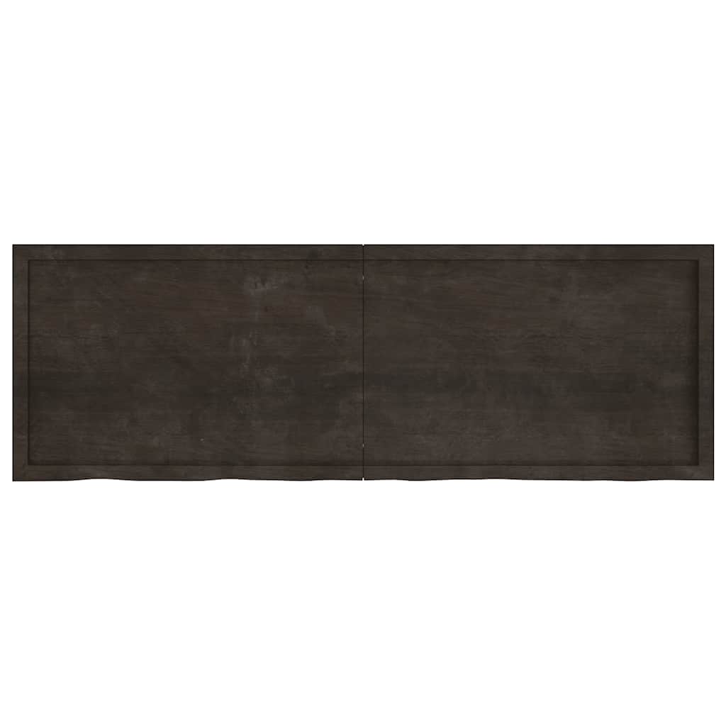 Etagère murale marron foncé 180x60x(2-4)cm chêne massif bois traité