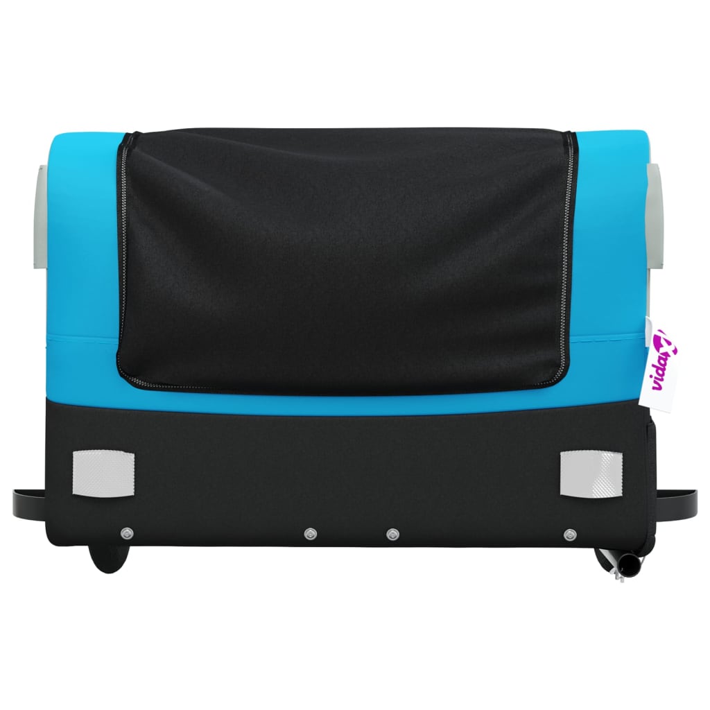 Bicycle trailer black and blue 45 kg iron