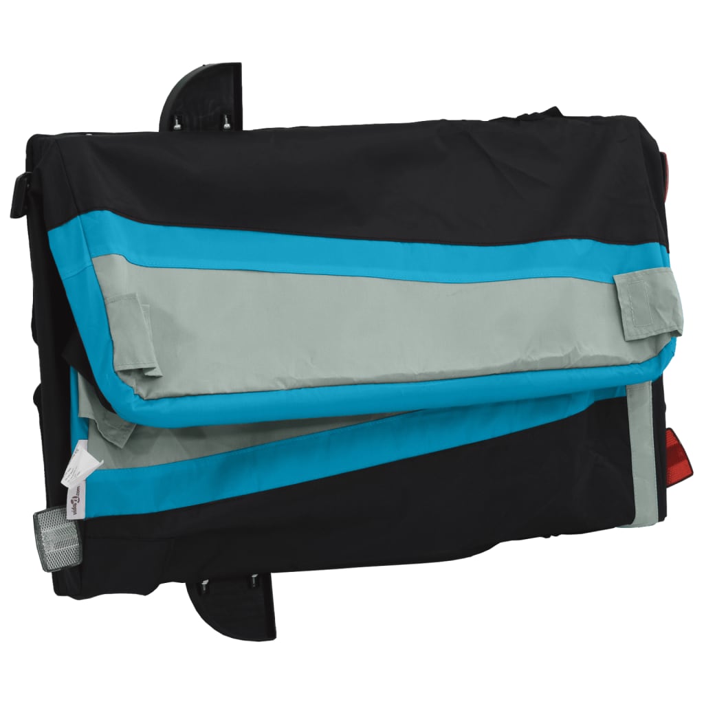 Bicycle trailer black and blue 45 kg iron
