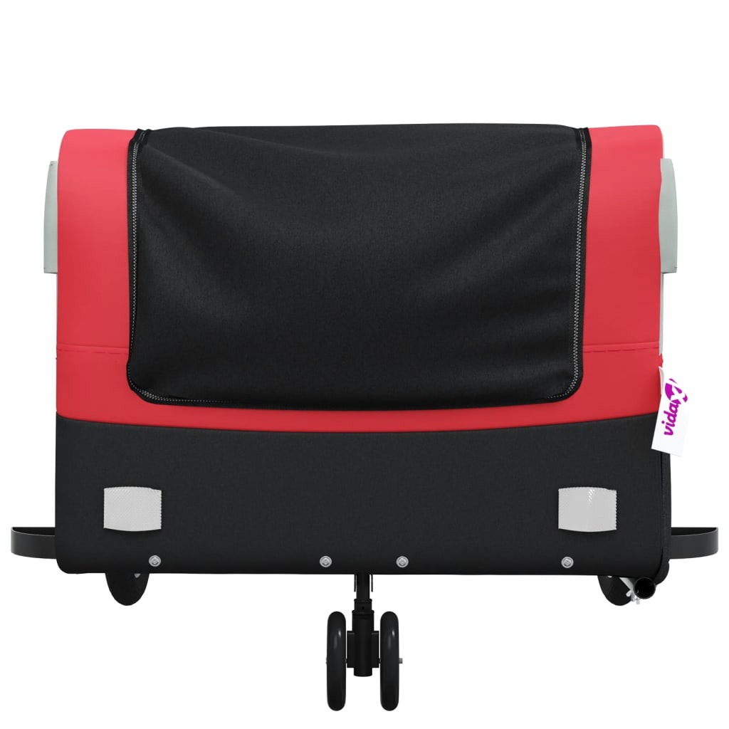 Bicycle trailer black and red 45 kg iron