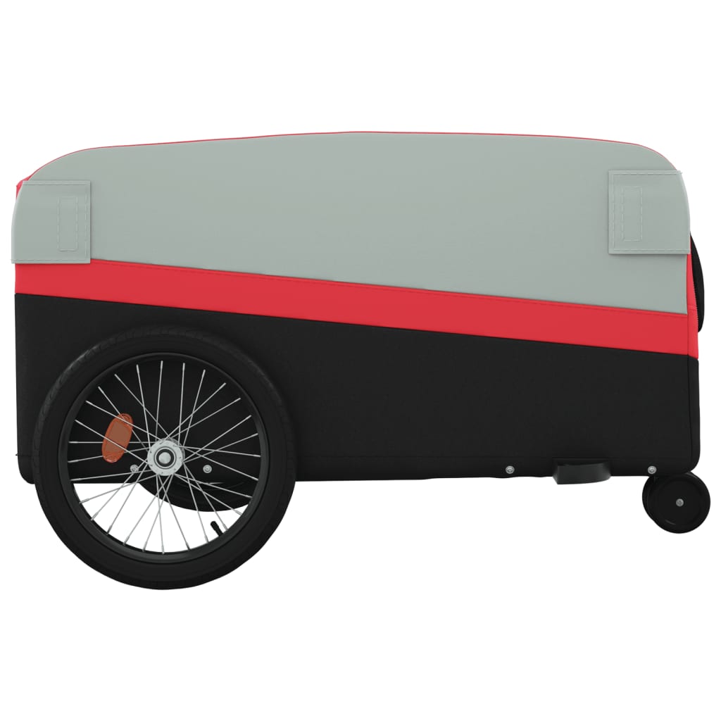 Bicycle trailer black and red 45 kg iron