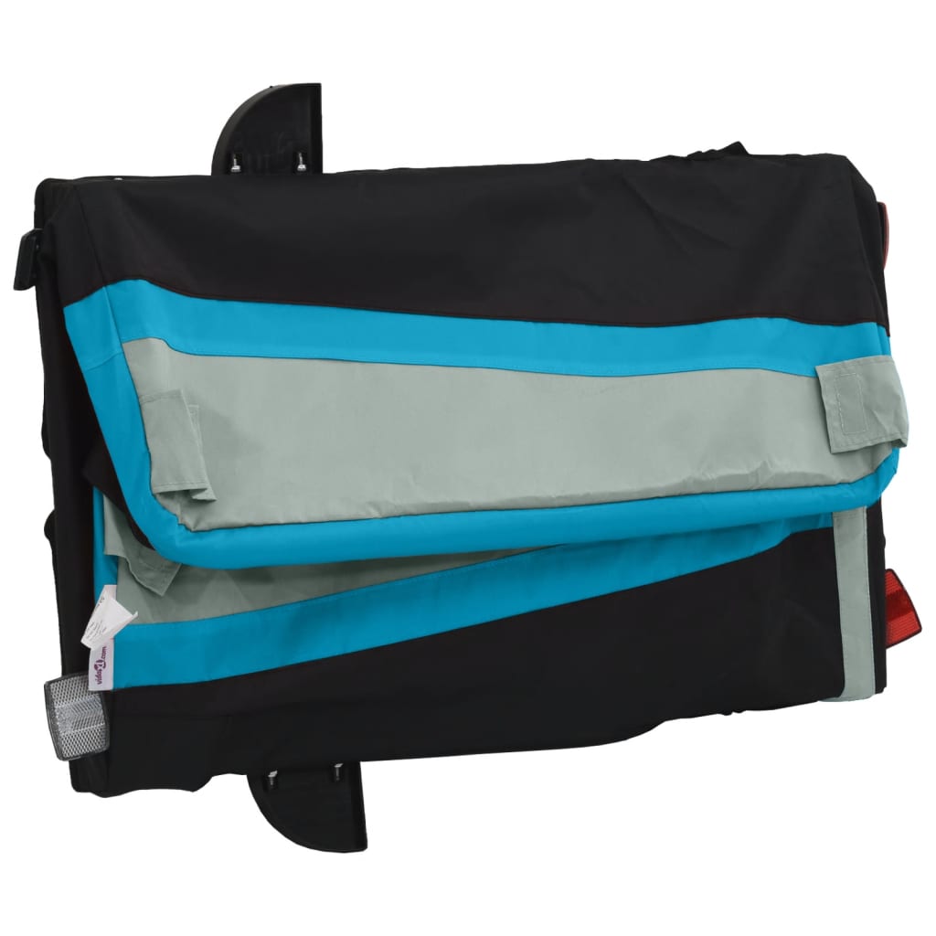 Bicycle trailer black and blue 45 kg iron