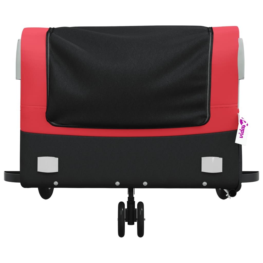 Bicycle trailer black and red 45 kg iron