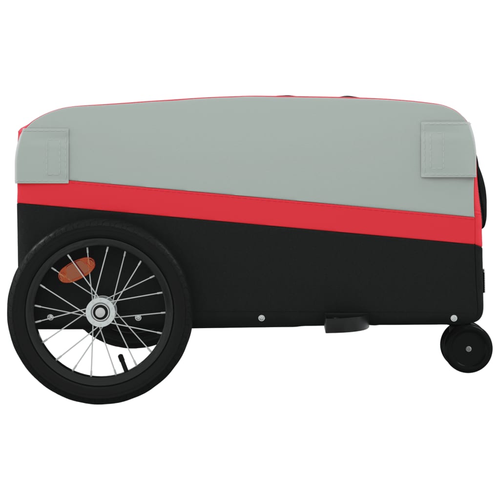 Bicycle trailer black and red 45 kg iron