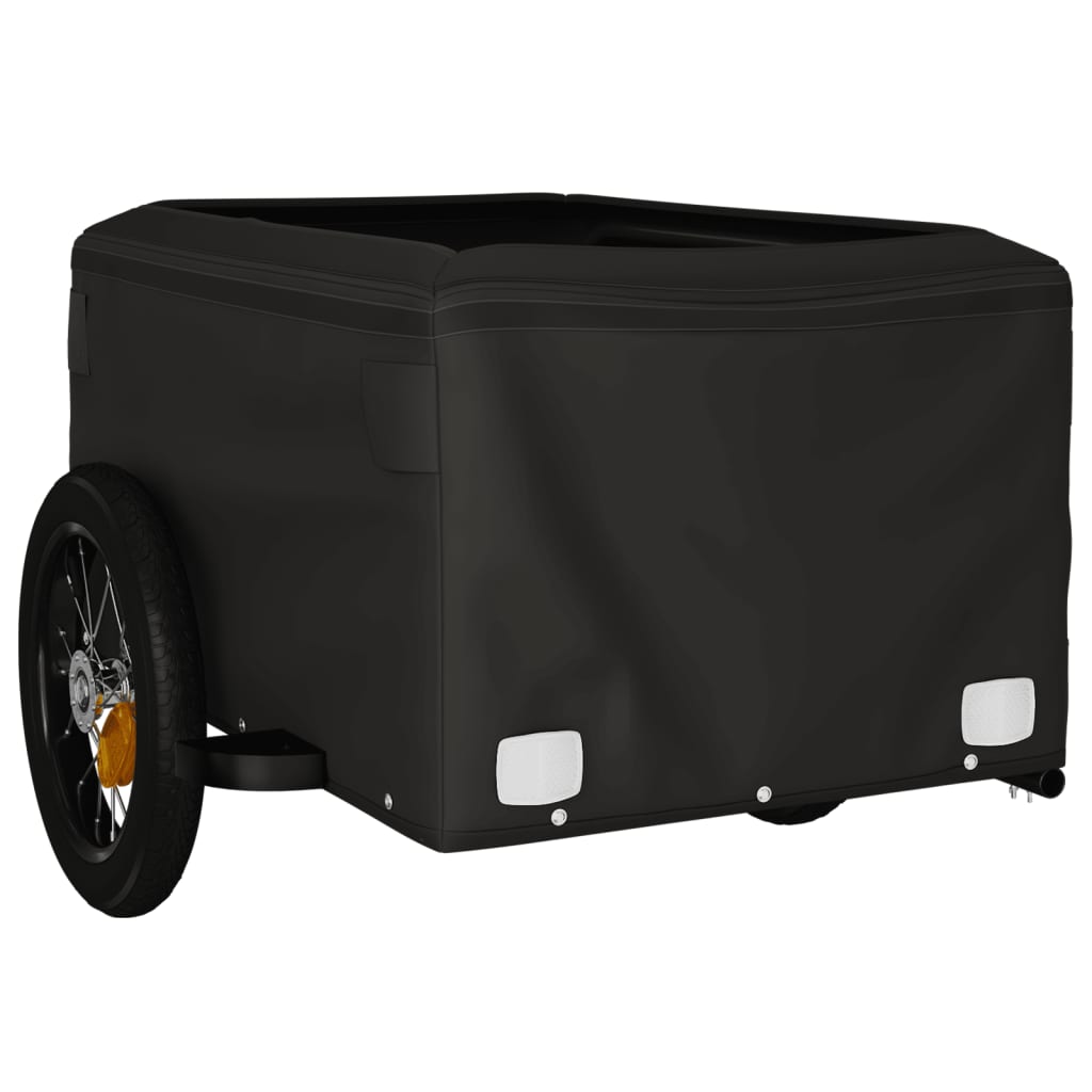 Remorque vélo noir et rouge fer 30 kg