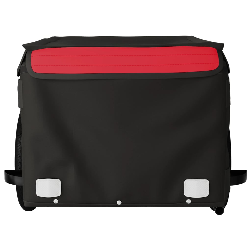 Remorque vélo noir et rouge fer 30 kg