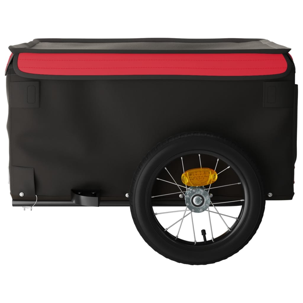 Remorque vélo noir et rouge fer 30 kg