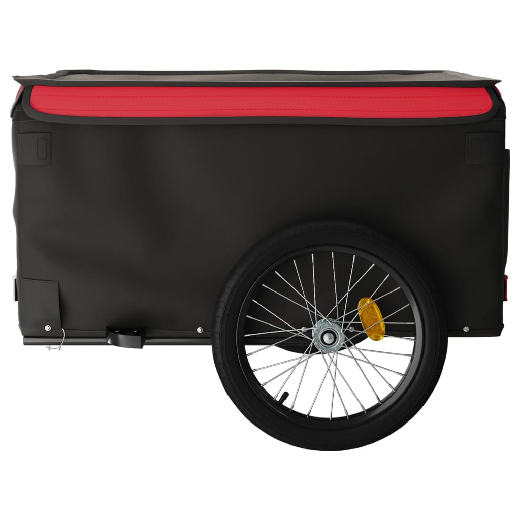 Bicycle trailer black and red 45 kg iron