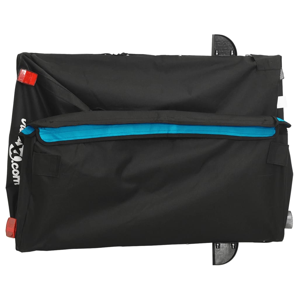 Bicycle trailer black and blue 45 kg iron