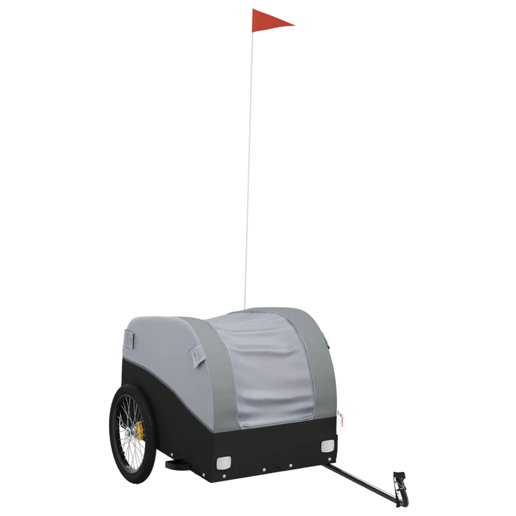 Bicycle trailer black and gray 45 kg iron