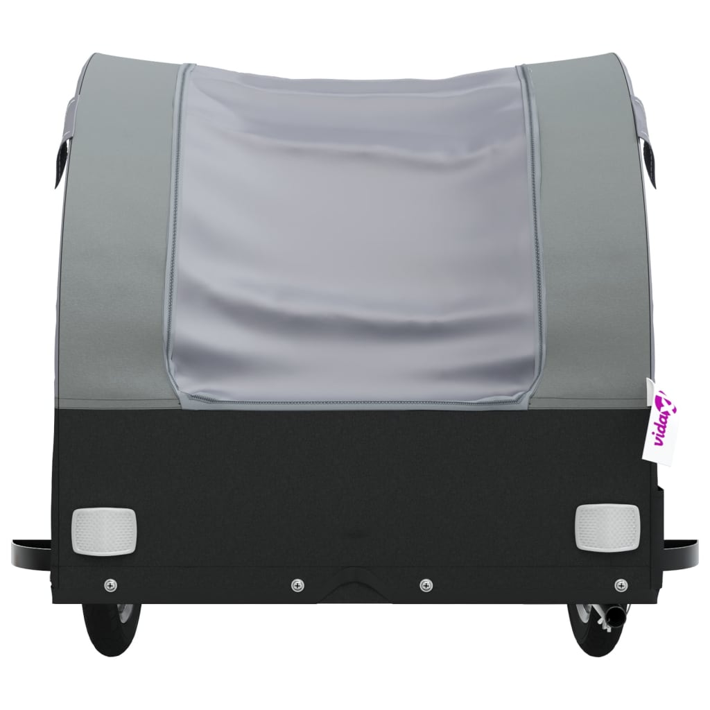 Bicycle trailer black and gray 45 kg iron